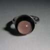 Niels Erik From, rose quartz silver ring, Denmark, 1970s SOLD