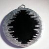 Tri Star, onyx and silver pendant on a chain, London 1976 SOLD