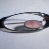 Niels Erik From, a rose quartz silver brooch, Denmark, circa 1970 SOLD
