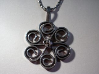 D.N. unidentified maker, a silver pendant on chain, London 1982 SOLD