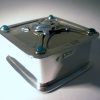 William Hutton & Sons Ltd, Art Nouveau green agate set silver box, possibly designed by Kate Harris, London 1902 SOLD
