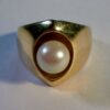 Hans Hansen, a 14 carat gold cultured pearl ring, 1968 import marks SOLD - Image 2