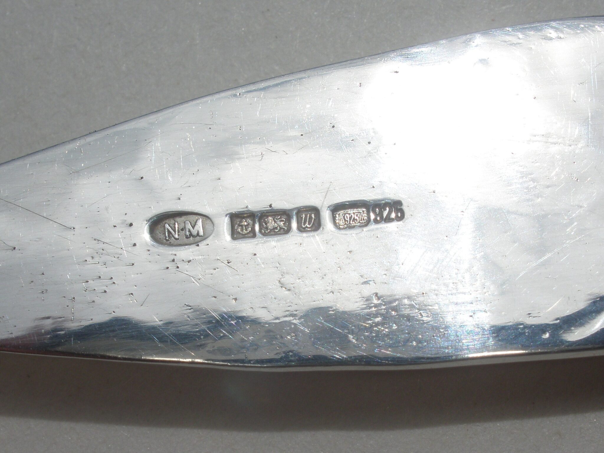 Narissa Mather, silver paperknife, Birmingham 1996 SOLD – John Kelly 1880+