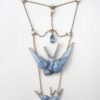 Meyle & Mayer, Art Nouveau enamel swallows pendant, German, circa 1900 SOLD