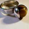 Kupittaan Kulta, silver tiger eye ring, Finland, circa 1970 SOLD