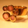 Exchange Findings Ltd, silver gilt pink paste kinetic ring, England, Sheffield 1996 SOLD