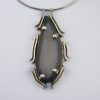 Graham Watling of Lacock, silver and grey agate slice pendant, London 1977 SOLD