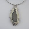 Graham Watling of Lacock, silver and grey agate slice pendant, London 1977 SOLD - Image 3