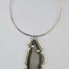Graham Watling of Lacock, silver and grey agate slice pendant, London 1977 SOLD - Image 2