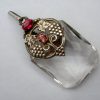 Amy Sandheim, Arts and Crafts rock crystal and stone set silver pendant, British, circa 1925 SOLD