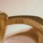 Niels Erik From, tiger eye silver ring, Denmark, London import mark 1978 SOLD - Image 7