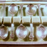 Winifred King & Co, cased set of twelve Arts and Crafts silver Zodiac coffee spoons, Birmingham 1930 SOLD - Image 7