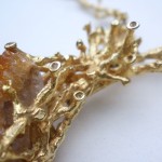 David Deakin, for Deakin & Francis, 9 carat gold citrine drusy pendant and chain, Birmingham 1972 SOLD - Image 3