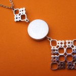 Jorma Laine, for Kultateollisuus Ky, unakite silver pendant on chain, Finland, circa 1974 SOLD - Image 2