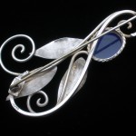 Gladys and Charles Mumford, agate silver brooch, English, circa 1960 SOLD - Image 2
