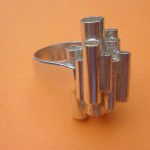 Graham Watling of Lacock, silver 'Tubes' ring, London 1973 SOLD - Image 2