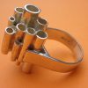 Graham Watling of Lacock, silver 'Tubes' ring, London 1973 SOLD