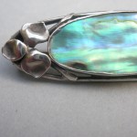 Mary Thew, abalone shell silver brooch, Scotland, circa 1910 SOLD - Image 3