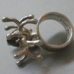 Frank Juhls, silver green tourmaline ring, Norway, circa 1965 SOLD - Image 3