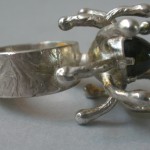 Frank Juhls, silver green tourmaline ring, Norway, circa 1965 SOLD - Image 5