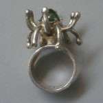 Frank Juhls, silver green tourmaline ring, Norway, circa 1965 SOLD - Image 6