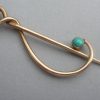 Murrle Bennett & Co, patented 9 carat gold turquoise brooch, German, circa 1902 SOLD