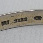 Marius Hammer, guilloche silver blue enamel bangle, Norway, circa 1925 SOLD - Image 2