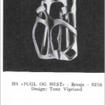 Tone Vigeland, for Norway Plus Designs, silver 'Bird & Horse' brooch, Norway, circa 1970 SOLD - Image 4