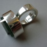 Arne Johansen, nephrite silver ring, Denmark, circa 1970 SOLD - Image 3