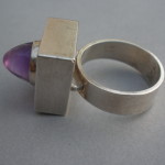 Niels Erik From, amethyst silver ring, Denmark, circa 1970 - Image 2