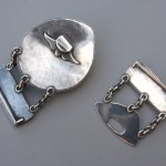 Henry Wilson, attributed, Arts and Crafts silver and enamel swan buckle, circa 1910 SOLD - Image 3