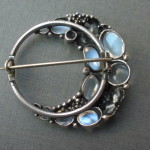 Dorrie Nossiter, Arts and Crafts moonstone brooch, English, circa 1920 SOLD - Image 2