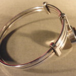 Elis Kauppi for Kupittaan Kulta, tiger eye silver bangle, Denmark, 1973 import mark SOLD - Image 2