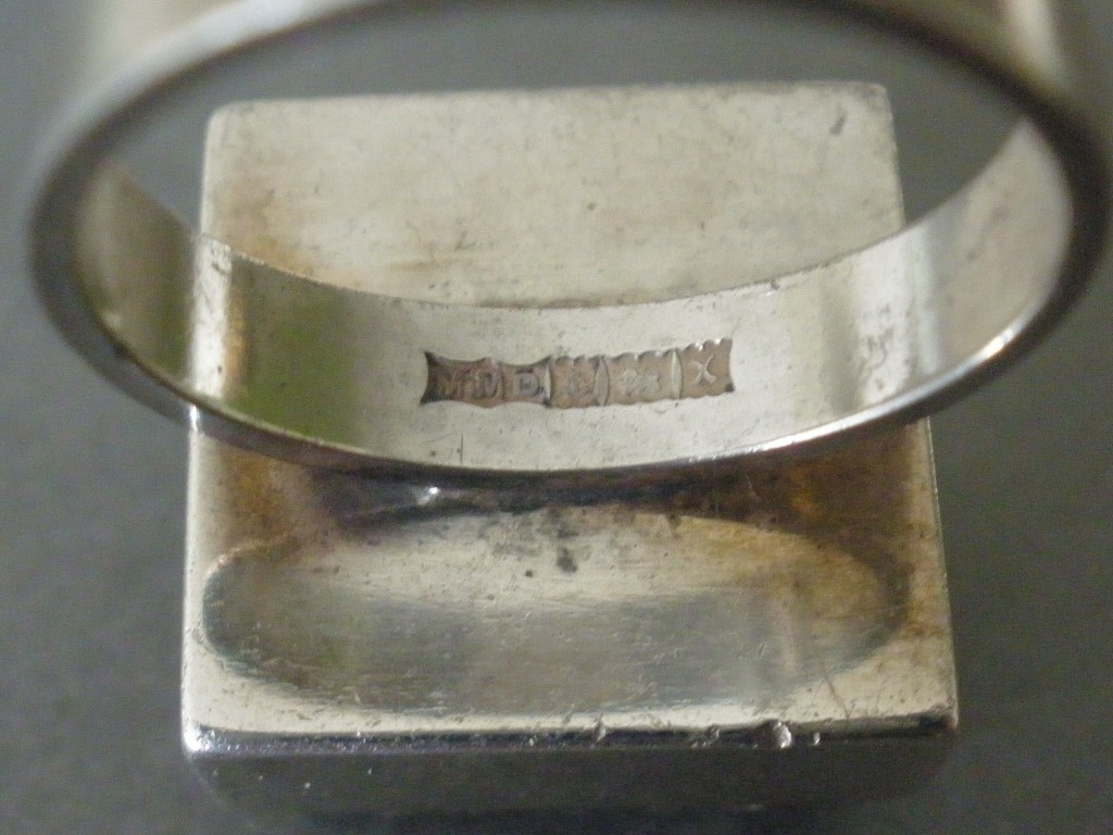Magnus Maximus Designs, mineral set silver ring, Birmingham 1972 SOLD ...