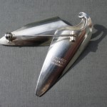 Einar Modahl, silver enamel brooch, Norway, circa 1960 SOLD - Image 2