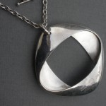 Henning Koppel, for Georg Jensen, silver pendant on chain, #368, Denmark, circa 1970 SOLD - Image 2