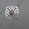 Caithness Jewellery, silver and millefiori glass pendant on chain, Edinburgh 1972 SOLD