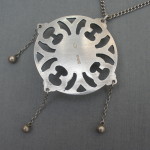 Caithness Jewellery, silver and millefiori glass pendant on chain, Edinburgh 1972 SOLD - Image 3