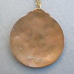 John Leman, enamel on copper Celtic creature pendant on chain, Scotland, circa 1976 SOLD - Image 2