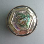 Arts and Crafts abalone set silver and copper cylindrical box, possibly Scottish, circa 1900 SOLD - Image 2