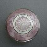 Unknown maker, silver and guilloche enamel pill box, Scandinavian, probably Norway, circa 1925 SOLD - Image 2