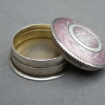 Unknown maker, silver and guilloche enamel pill box, Scandinavian, probably Norway, circa 1925 SOLD - Image 3
