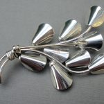 Niels Erik From, silver abstract spray brooch, Denmark, circa 1960 SOLD - Image 3