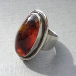 Brodrene Bjerring, amber silver ring, Denmark, circa 1970 SOLD - Image 3