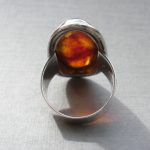 Brodrene Bjerring, amber silver ring, Denmark, circa 1970 SOLD - Image 4