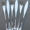 Robert Welch, matched set of six silver Alveston pattern fish knives and forks, Sheffield 1966-1975 SOLD