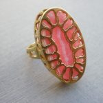Unknown maker, rhodochrosite gold ring, possibly American, circa 1975 SOLD - Image 2