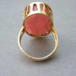 Unknown maker, rhodochrosite gold ring, possibly American, circa 1975 SOLD - Image 4
