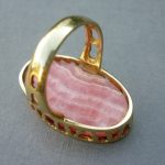 Unknown maker, rhodochrosite gold ring, possibly American, circa 1975 SOLD - Image 5