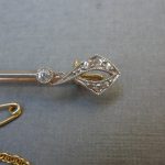 Edwardian agate and diamond gold and platinum Comet brooch, circa 1910 SOLD - Image 4